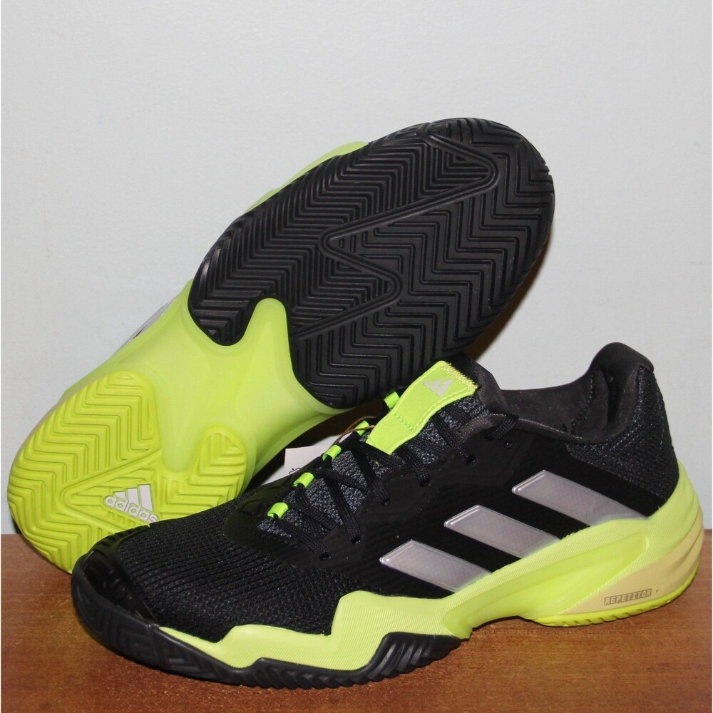 Adidas Barricade 13 Tennis Shoes Mens 12 Black Lucid Lemon Pickleball